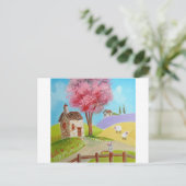Landschaftsmaus, alte Hütte Postkarte (Stehend Vorderseite)