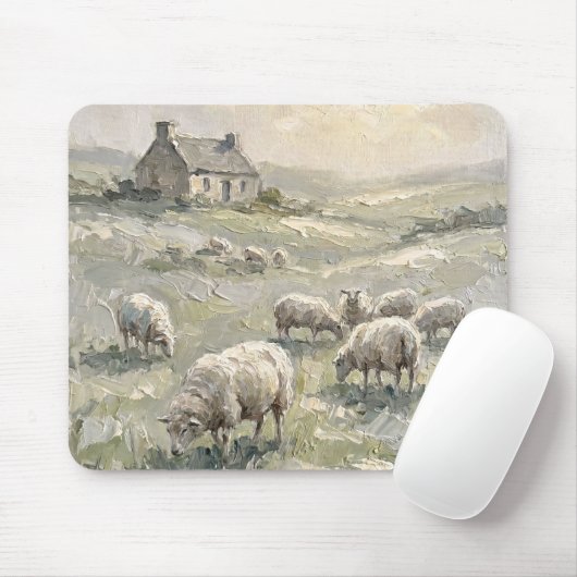 Landschaftsmauspad im Stil eines rustikalen Bauern Mousepad (Mit Mouse)