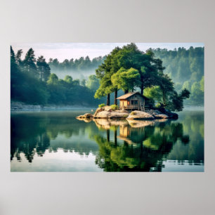 Landschaftsmedizin am See Ruhe Poster