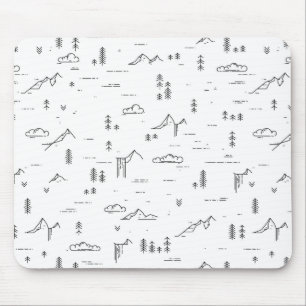 Landschaftsmuster für geometrische Holzlinien Mousepad