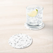 Landschaftsmuster für geometrische Holzlinien Runder Pappuntersetzer (Vor Ort)