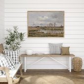 Landschaftsöl auf Leinwand, Vintage Kunstwerke. Öl Poster