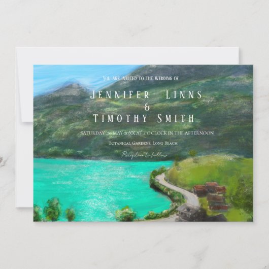 Landschaftsölpastellmalerei Schweiz Einladung (Vorderseite)