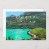 Landschaftsölpastellmalerei Schweiz Einladung (Vorne/Hinten)