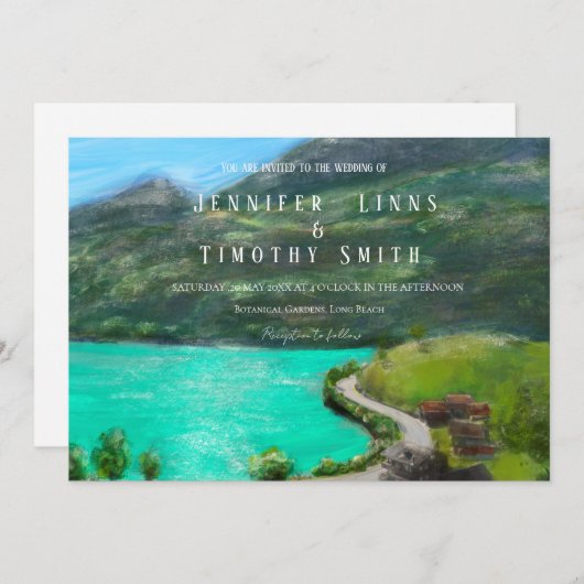 Landschaftsölpastellmalerei Schweiz Einladung (Vorne/Hinten)