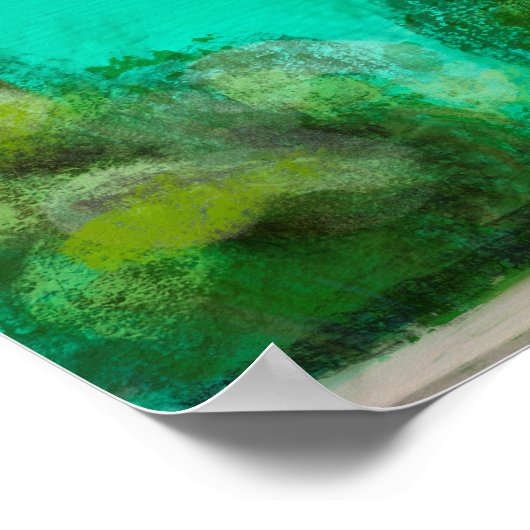 Landschaftsölpastellmalerei Schweiz Poster (Ecke)