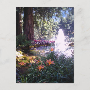 Landschaftspark und Wasserfontäne Postkarte