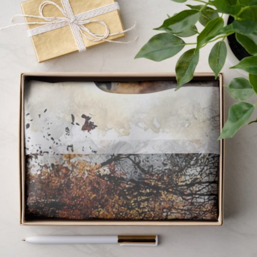 Landschaftspferd mit doppelter Exposition Seidenpapier (Geschenk)