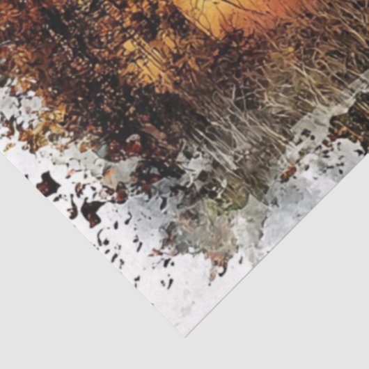 Landschaftspferd mit doppelter Exposition Seidenpapier (Ausschnitt)