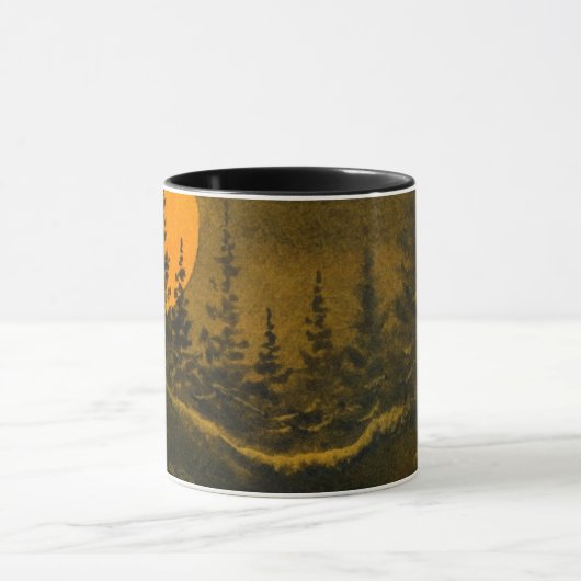 Landschaftspferde oder Erntemond Tasse (Zentrum)