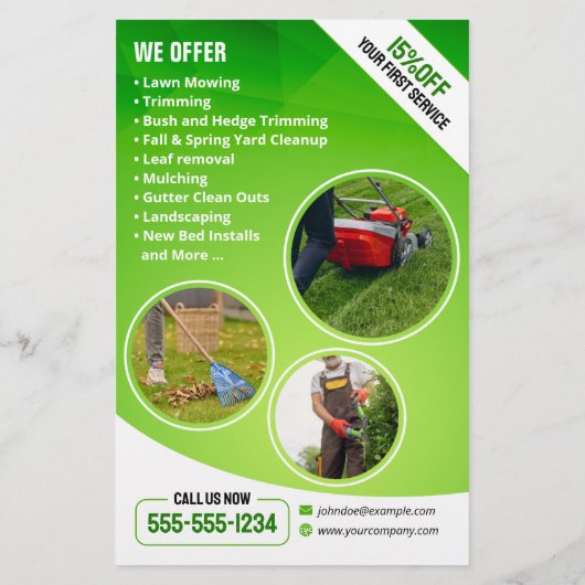 Landschaftspflege Gartenmähgras Flyer (Hinten)