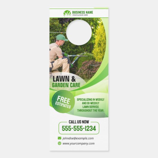 Landschaftspflege Gartenmähgras Türanhänger (Vorderseite)