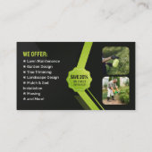 Landschaftspflege im Schwarzen und Grünen Garten R Visitenkarte (Rückseite)