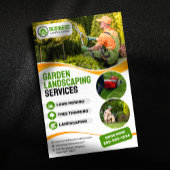 Landschaftspflege in Orange & Green Garden Rasenmä Flyer