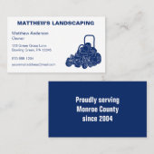 Landschaftspflege Rasenmäher Kommerziell Visitenkarte (Vorne/Hinten)