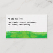 Landschaftspflege Rasenmäher Visitenkarte (Rückseite)