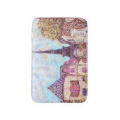 Landschaftspointillism-Badmatte Paris Eiffel Badematte (Vorderseite Vertikal)