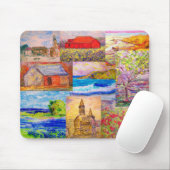 LandschaftsPop-Kunstcollage Mousepad (Mit Mouse)