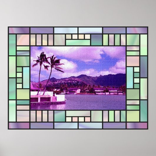 Landschaftspopster aus Hartglas Poster (Vorne)