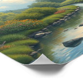 Landschaftsposter des Serene River Valley Poster (Ecke)