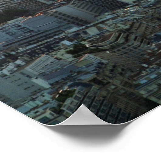 Landschaftsposter - Morgendämmerung im Pariser Eif Poster (Ecke)