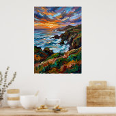 Landschaftsposter Sunset Valley Poster (Küche)