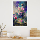 Landschaftspposter Nr. 3 der Surreal abstrakt Blum Poster (Küche)