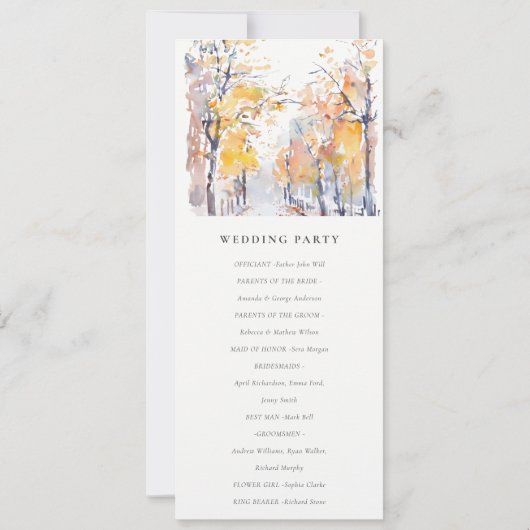 Landschaftsprogramm "Rustikale Pastelle Herbst Her Einladung (Rückseite)