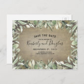 Landschaftsrahmen Save the Date Ankündigungspostkarte (Vorne/Hinten)