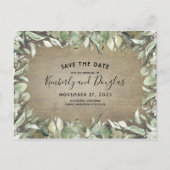 Landschaftsrahmen Save the Date Ankündigungspostkarte (Vorderseite)