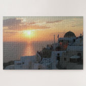 Landschaftsrätsel: Santorini Sonnenuntergang Puzzle (Horizontal)