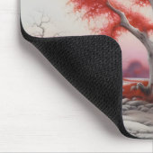 Landschaftsroter Baum Mousepad (Ecke)