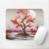 Landschaftsroter Baum Mousepad (Mit Mouse)