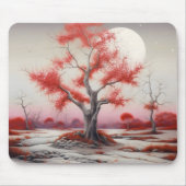 Landschaftsroter Baum Mousepad (Vorne)