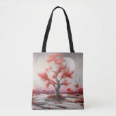 Landschaftsroter Baum Tasche (Vorderseite)