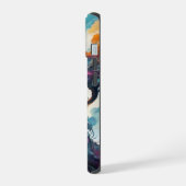 Landschaftssaal mit Wasserfarben iPhone 15 Hülle (Linke Seite)