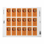 Landschaftsschaltfläche - Kokopelli Mondfeder 1 Adressaufkleber (Vorne)