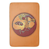 Landschaftsschaltfläche - Kokopelli Mondfeder 1 Badematte (Vorderseite Vertikal)