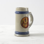 Landschaftsschaltfläche - Kokopelli Mondfeder 1 Bierglas (VorderseiteRechts)