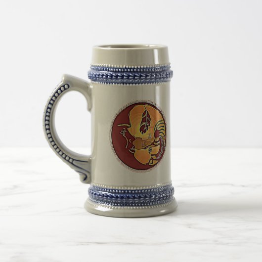 Landschaftsschaltfläche - Kokopelli Mondfeder 1 Bierglas (Links)