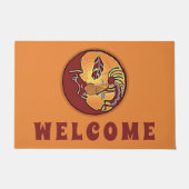 Landschaftsschaltfläche - Kokopelli Mondfeder 1 Fußmatte (Vorderseite)