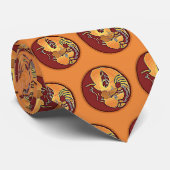 Landschaftsschaltfläche - Kokopelli Mondfeder 1 Krawatte (Gerollt)