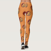 Landschaftsschaltfläche - Kokopelli Mondfeder 1 Leggings (Rückseite)