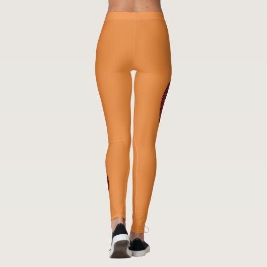 Landschaftsschaltfläche - Kokopelli Mondfeder 1 Leggings (Rückseite)