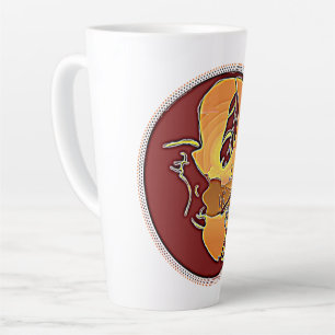Landschaftsschaltfläche - Kokopelli Mondfeder 1 Milchtasse
