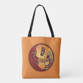 Landschaftsschaltfläche - Kokopelli Mondfeder 1 Tasche (Rückseite)