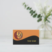 Landschaftsschaltfläche - Kokopelli Mondfeder 1 Visitenkarte (Stehend Vorderseite)