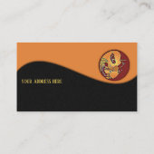 Landschaftsschaltfläche - Kokopelli Mondfeder 1 Visitenkarte (Rückseite)