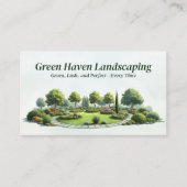Landschaftsschutz und Rasenpflege - Aquarelldienst Visitenkarte (Vorderseite)