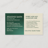Landschaftsschutz- und Rasenpflege Visitenkarte (Rückseite)